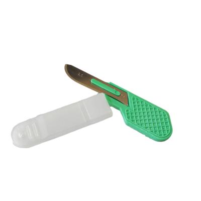 China Supply Chinese Green ABS Medical Disposable Thumb Scalpel Surgical Blades for sale