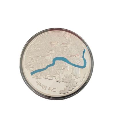 China Hot Sale China Souvenir Rhine Silver Coin Metal Opens 999 Fine Silver Coin for sale