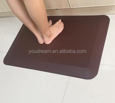 China Adhesive-protective anti-fatigue PU integral-skin foam comfortable flexible office kitchen floor mat for sale