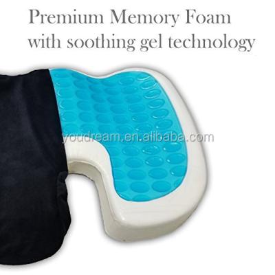 China Hot Selling Anti-Decubitus Memory Foam Orthopedic Coccyx Gel Cooling Pad With 3D Mesh Cover for sale