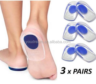 China Eco-Friendly Gel Heel Cups Plantar Fasciitis Inserts - Silicone Heel Cup Pads For Bone Teeth Pain Relief Protectors From Your Injury for sale