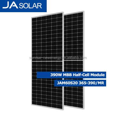 China JA Multi-busbar PERC Half-cell solar PV module solar panel JAM60S20MR 365-390W for solar system JAM60S20MR 365-390 for sale