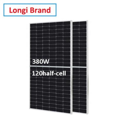 China China Solar Panel 120 Cells Half Cut 360watt 365w 370w 375w 380w Module Solar Panel With Battery Panel Efficiency: 21.1% for sale