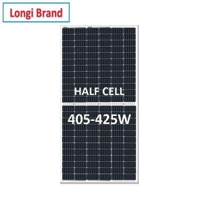 China China Solar Panel 132 Cells Half Cut 405w 410w 415w 420w 425w Module Solar Panel With Battery Panel Efficiency: 21.1% for sale