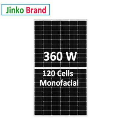 China Jinke 120 half-cut cells 355W 360W 365W 375W monofacial solar panel panel efficiency: 21.1% for sale