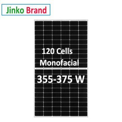 China Jinke 120 half-cut cells 355W 360W 365W 375W monofacial solar panel panel efficiency: 21.1% for sale