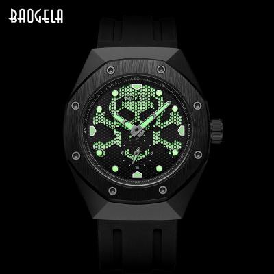 China Hot Selling Luminous Watch Men's Quartz Chronograph Men's Sports Luxury Skull Watch Alloy Case Wrist Watch for sale