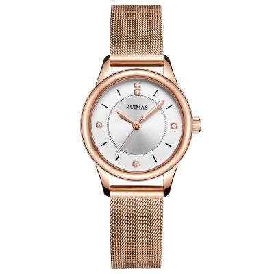 China OEM luxury fashion watch women simple custom wrist quartz watch stainless steel case water resistant for sale