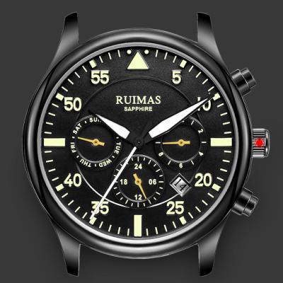 China New Luminous Chronograph Men's Automatic Watch Leather Strap Men's Watch Stainless Steel Automatic Wrist Watch for sale