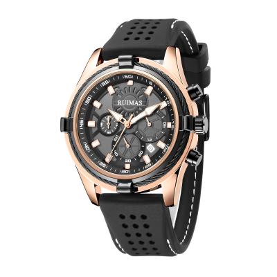 China Chronograph Fashion Sport Watches Men Silicone Band Men Waterproof Military Quartz Watch Clock Men Watches for sale