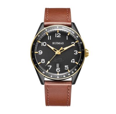 China Simple Wrist Watch Montre Homme Relojes de hombre Men's Fashion Sports Leather Strap Ruimas 573 Water Resistant for sale