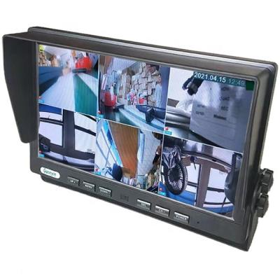 China New 8 Channel 10 Inch AHD 1080P 6CH Quad Slot View Display DVR tft LCD Remote Control Integrated IPS Monitor System 24v Truck Backup for sale