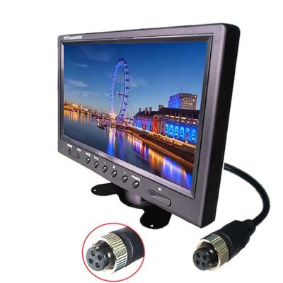 China 9 Inch Aviation Head Desk Female Stand Alone Dashboard LCD Car Monitor Truck Screen Reverse Monitor with Desk Bracket and Headrest for sale