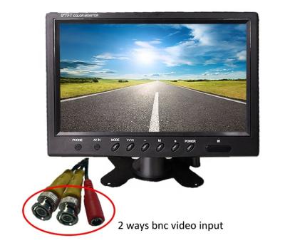 China 9 Inch TFT Color Screen LCD Desktop Monitor For Car CCTV Camera System With 2 Ways BNC Video Input Q9 Connect Industrial CCD Camera for sale