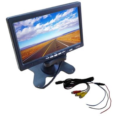 China Remote Control Truck Reversing Car Monitor 12V 24V Desktop 7 Inch LCD Screen Monitor 2ch RCA Video With Dash Mount Audio Frame For Big Bus for sale