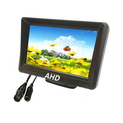 China Lowest Price Remote Control 5 Inch Mini LCD Monitor CVBS LCD Car Monitor 12V AHD Stand Up IPS Monitor With Single Guide Line BNC Input for sale