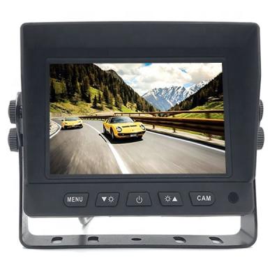 China Ahd Remote Control Monitor 5 Inch Car Rear View Monitor Support Ahd 1080P 720P Cvbs Video Signal Input U Bracket Mount Black Rubber Paint for sale