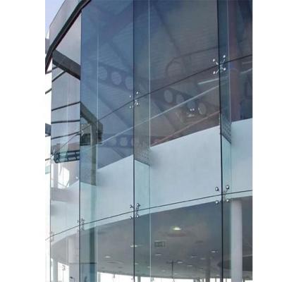 China Factory Contemporary Thermal Break Spider System Commercial Building Laminated Glass Curtain Wall for sale