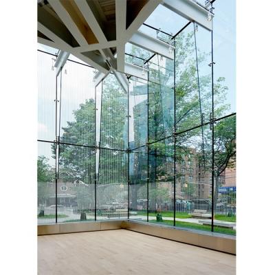 China Contemporary Exterior Triple Panel System Laminated Glass Spider Facade Insulated Curtain Wall for sale