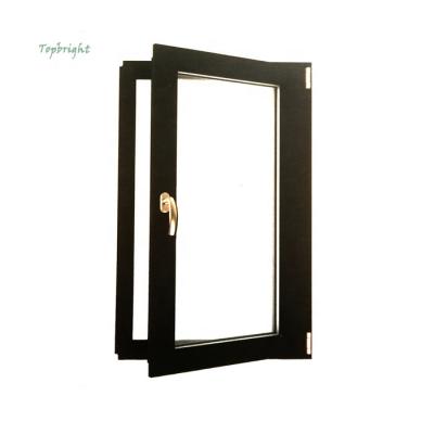 China China Magnetic Casement Aluminum Screen Thermal Break Tempered Double Glazing Windows With Grid Design for sale