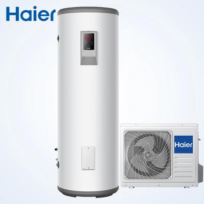 China Haier 200L 300L Domestic Hotel Tank DHW R134A Split Type Air Source Best Heat Pump Instant Hybrid Water Heater for sale