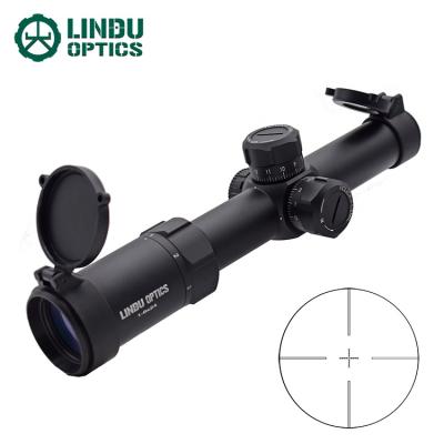 China LINDU OPTICS 30mm Tube 1/5 Mil Illuminated Glass Reticle SFP 1-6x24 Rifle Scope LDRS002S for sale