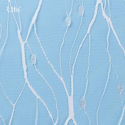 China 20D 100% Mesh Fabric Breathable Nylon Voile Tulle Like Tree Branch Geometric Design For Wedding for sale