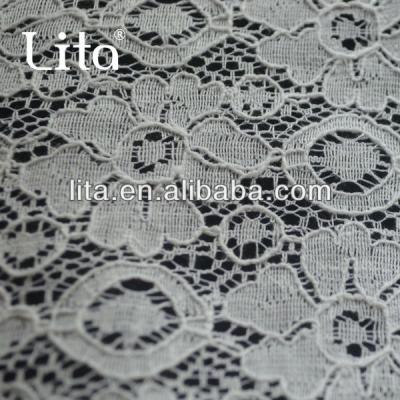 China Antistatic Swiss Cotton Voile Lace Fabric for sale