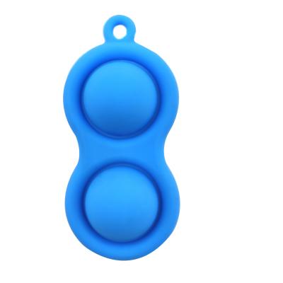 China Key Chain Amazon Hot Sale Silicone Pop It Key Chain Mini Fidget Dimple Toys for sale