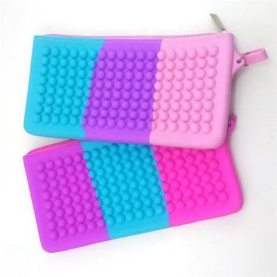 China Fashion Candy Color Silicone Beaded Ladies Purse Bag for sale