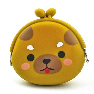 China Waterproof Silicone Baby Boy Money Bag Purse Cute Cartoon Dog Purse for sale