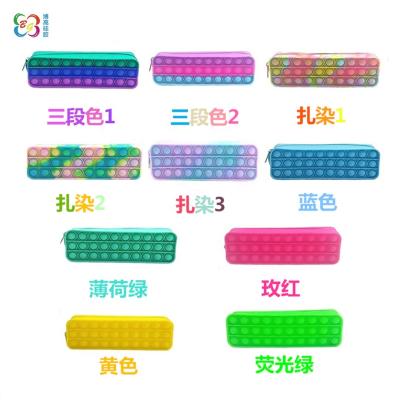 China Schools & Offices Silicone Busy Bubbles Popit Pencil Case Silicone for sale