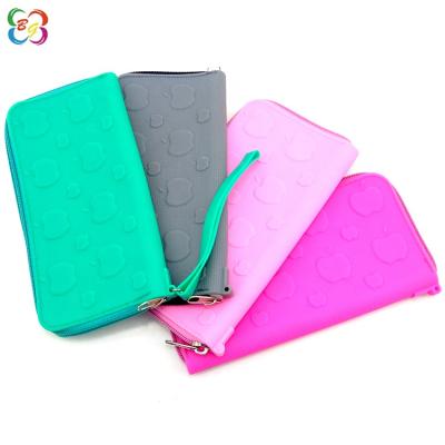 China Schools & office factory wholesale silicone apple multifunctional pencil case for sale