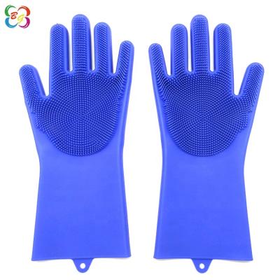 China Stocked Deshedding Brush Massage Tool Pet Grooming Mitt Pet Hair Remover Glove for sale