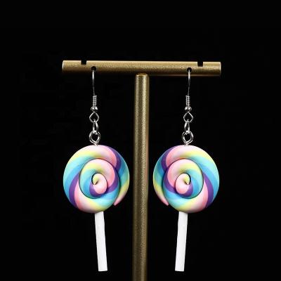 China YULUCH New Design Polymer Clay Lollipops Women Earrings Eardrop Candy Earrings Jewelry Accessories Gifts for sale