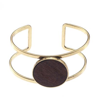 China Environmental friendly simple antique bronze open fashion YULUCH wood bracelet for sale