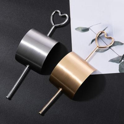 China Environmentally Friendly Wholesale Korean Hair Accessories Metal Square Graphic Hair Clip Comb Geometry Hairpin for sale