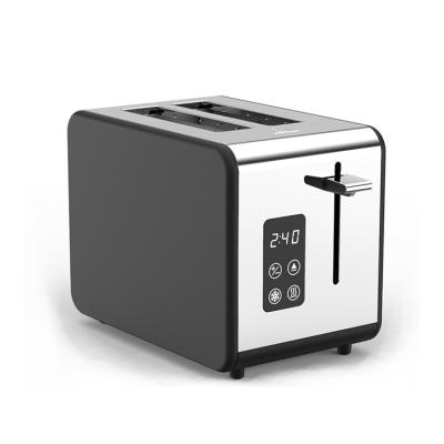 China Commercial 2 Slice 6 Shade Toasters Touch Screen LED Digital Timer Stainless Steel Electric Toasters for sale