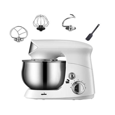 China 600w Bowl 6-Speed ​​Stainless Steel Kitchen Mixer 3.5L Stand Design Flat Beater Splash Guard Electric Hook Tilt Head Dough Tilt Head for sale