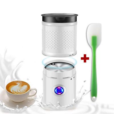 China Viable Electric Automatic Milk Frother Hot Chocolate Stainless Steel Milk Foamer Heater White For Coffee Cappuccino for sale