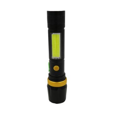 Κίνα Camping T6 High Powerful Rechargeable Magnetic Led Portable COB Linterna Torch Self Defense Focusing Flashlight προς πώληση