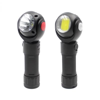 China Outdoor Activity Rechargeable Aluminum Alloy T6 COB LED Torch With Rotating Magnet Flashlight for sale