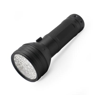 China Outdoor Activity Aluminum Alloy High Power 51 LED Torch 400nm Battery LED UV Dry Flashlight for sale