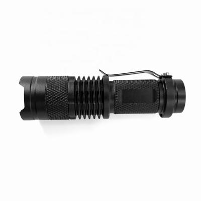 China Fluorescent Powder Detecting Aluminum Alloy Modern Design Portable Zoomable 395nm Mini Torch UV Flashlight for sale