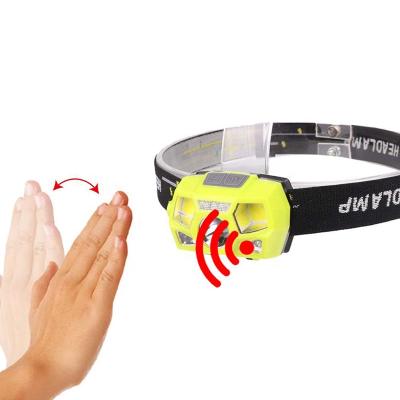 China Rising Emergency Camping Zoomable Head Torch 5 Modes Motion Sensor Lightweight Rechargeable Headlight for sale