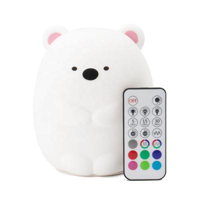 Китай Modern Cute Christmas Holiday Sleep USB Baby Silicone Home Decoration Led Bear Night Light продается