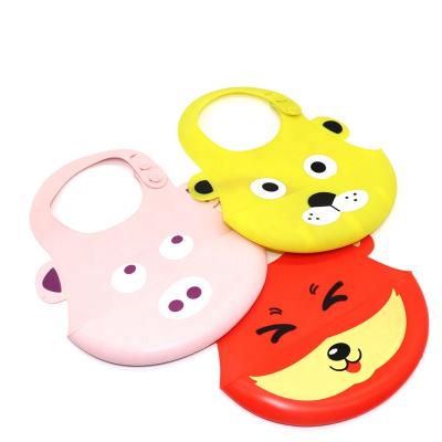 China Kids Silicone Baby Bibs Waterpoof Plain Silicone Baby Bibs Cute Viable Cartoon for sale