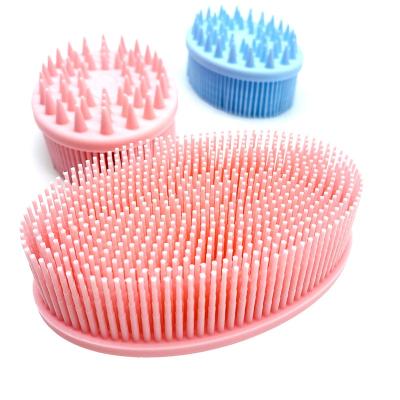 China EXFOLIATING Clean Beauty Silicone Body Brush Bath Spa Shower Gentle Exfoliating Brushing Scrubber for sale