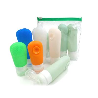 China Silicone TravelBottles Empty Set Travel Bottle Split Filling Cosmetic Leak Proof For Business Or Personal Travel for sale