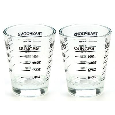 China Classic Black Line BCnmviku 2Pack Liquid Heavy Measure Shot Glass Wine Glass Espresso Shot Glass Measuring Cup Shot Glasses 26-Incremental for sale